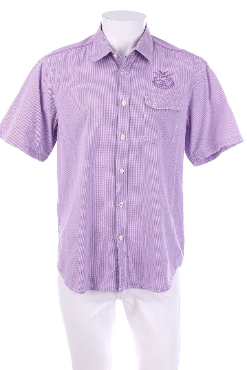 LERROS - Kurzarm-Hemd mit Karo-Muster aus Baumwolle - L