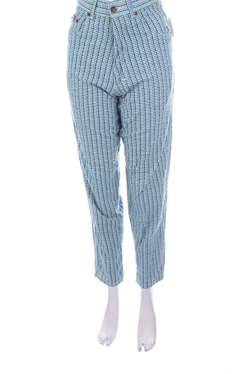 VINTAGE - High Waist-Hose mit Muster - W30