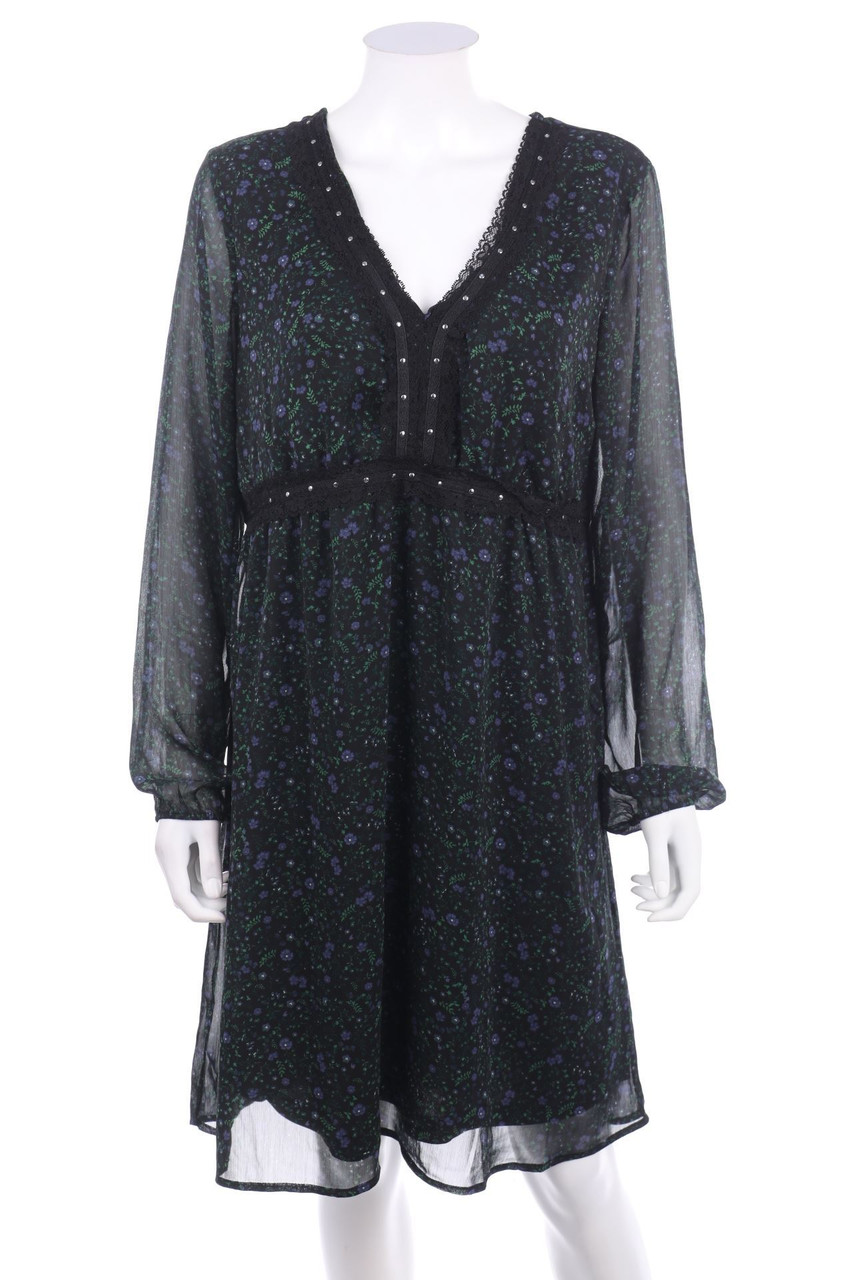 Ohne Label - Kleid mit Spitze - D 42