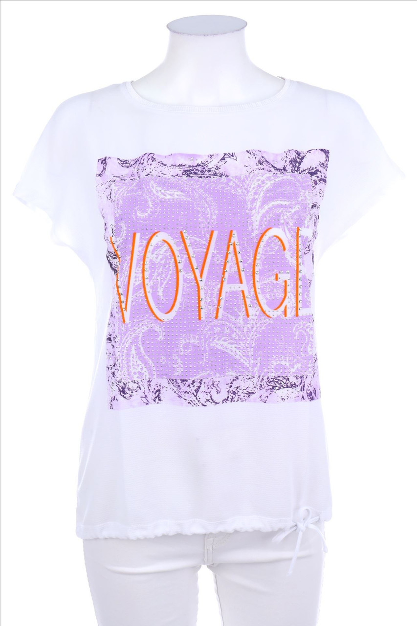 Street One - Kurzarm-Shirt mit Statement-Print - D 34