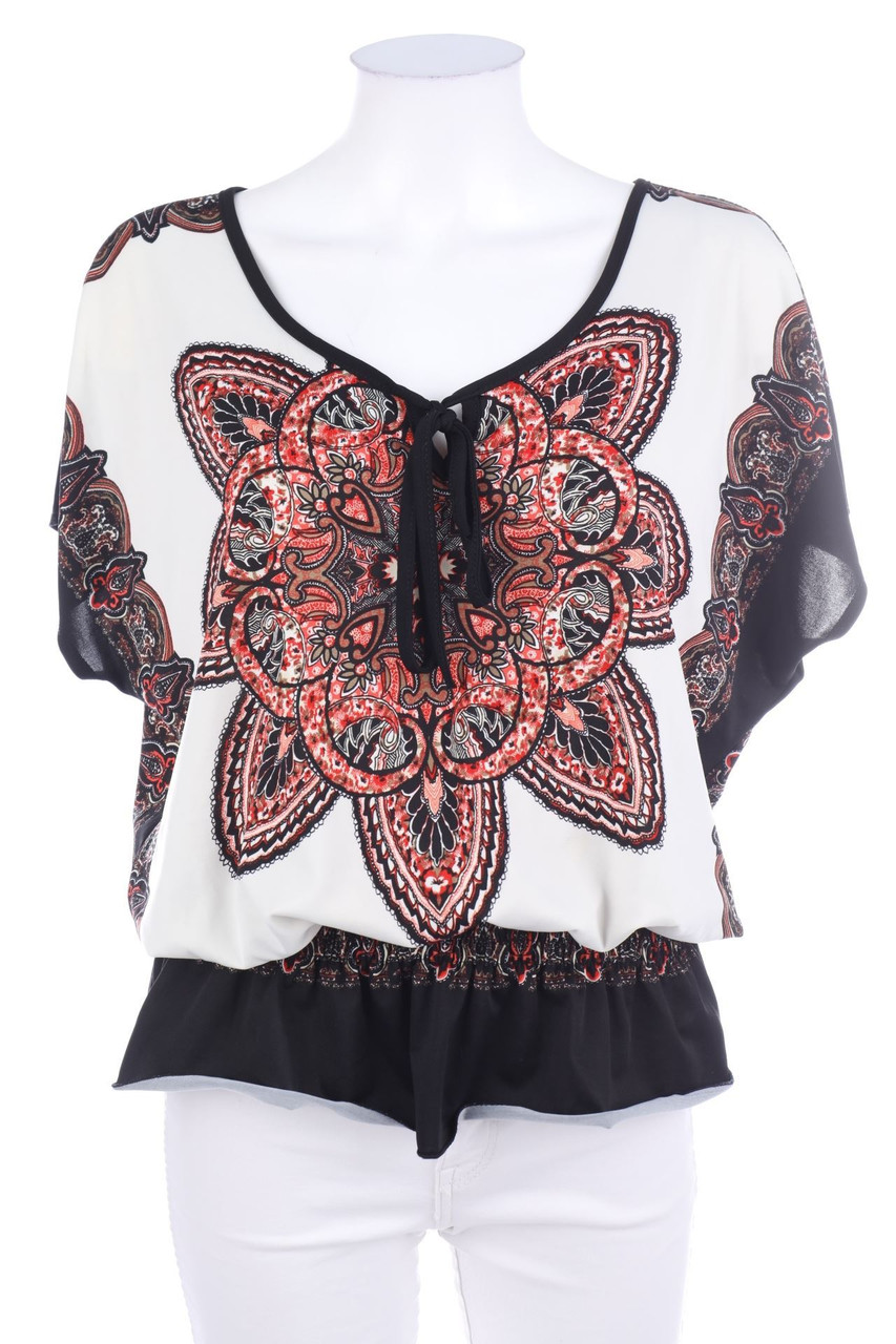 Claudia Richard - Boho-Kurzarm-Bluse - D 40