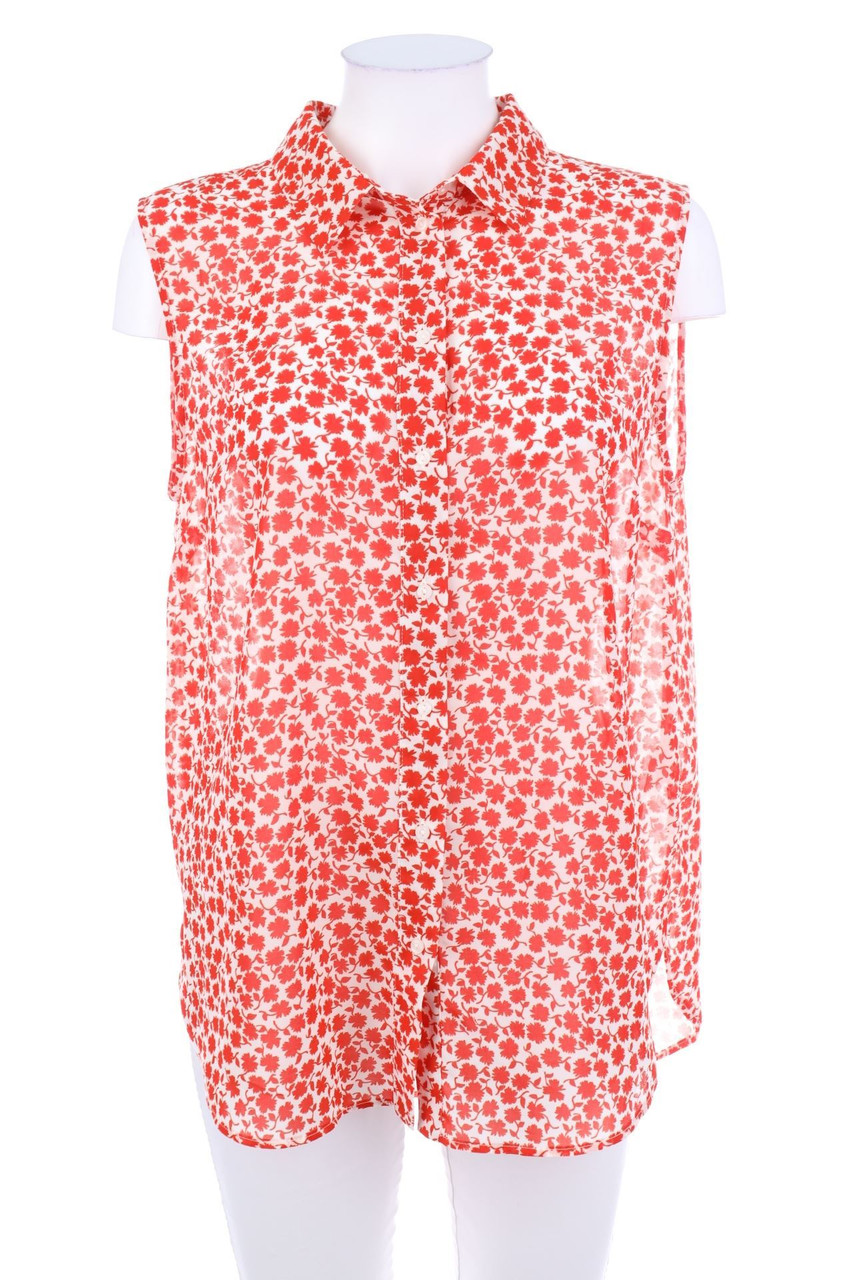 H&M - ärmellose Hemd-Bluse mit Blumen-Print - D 40
