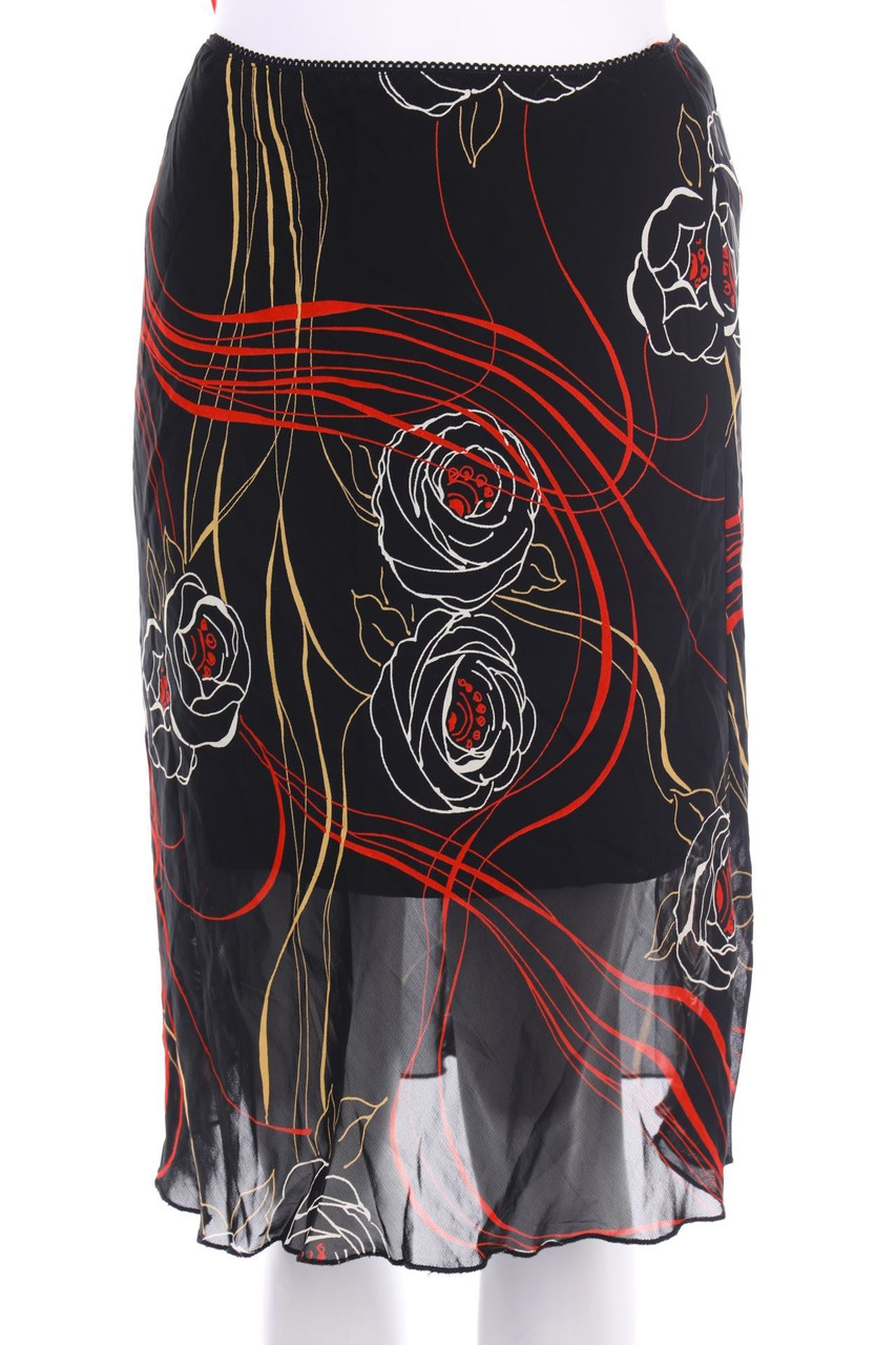 Ohne Label - Rock mit Blumen-Print - D 38