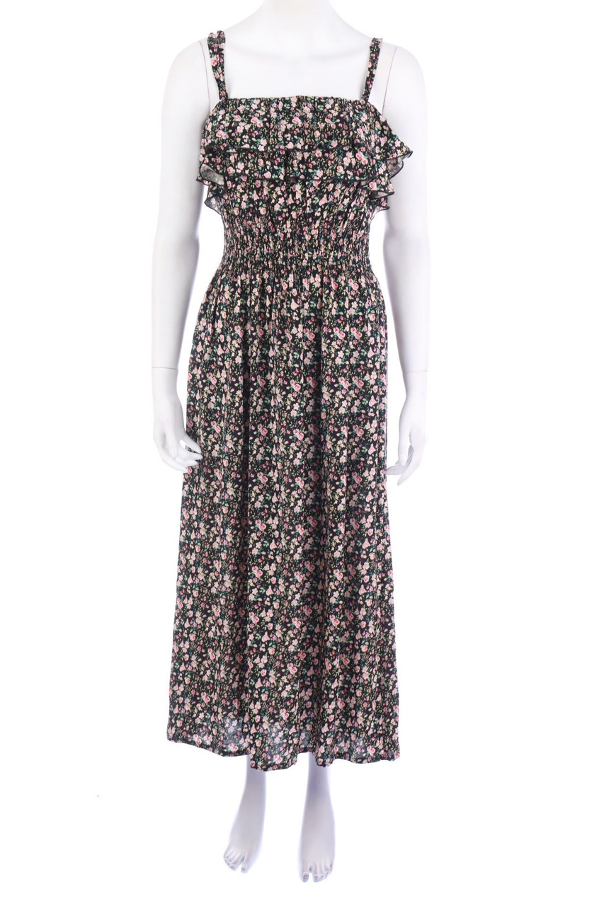 Ohne Label - Maxi-Kleid mit Blumen-Print - S