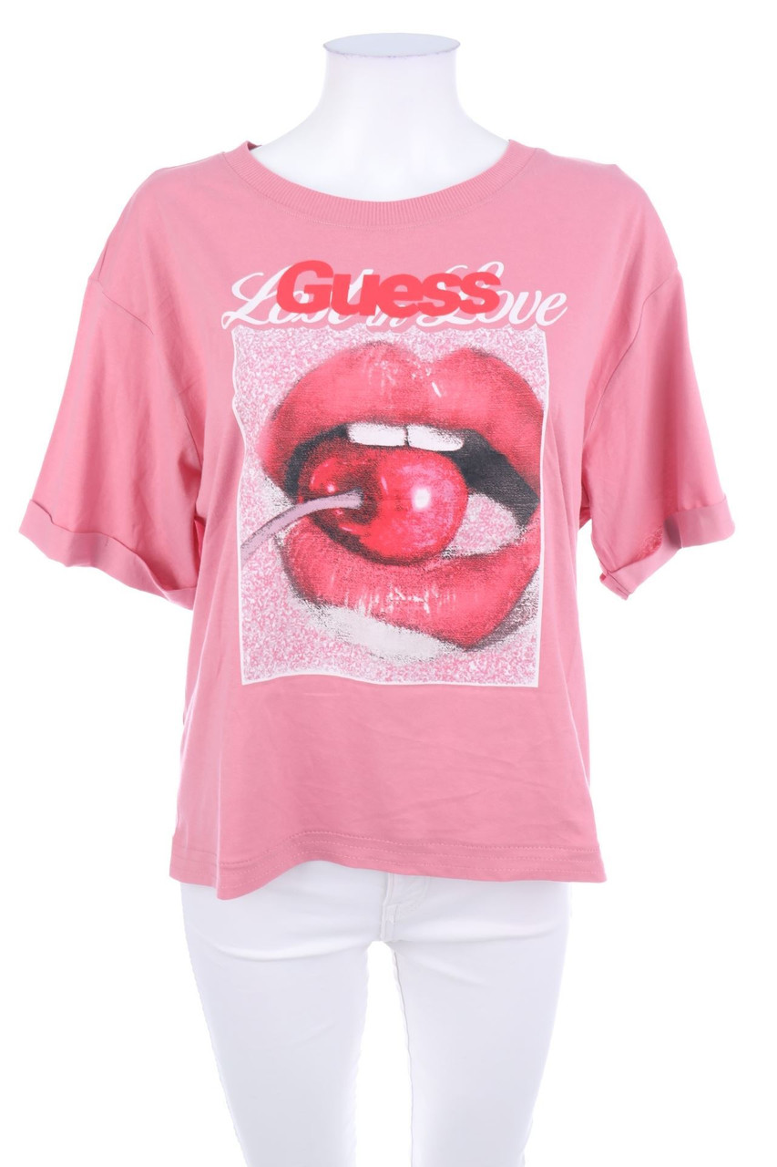 GUESS - Kurzarm-Shirt mit Print - M