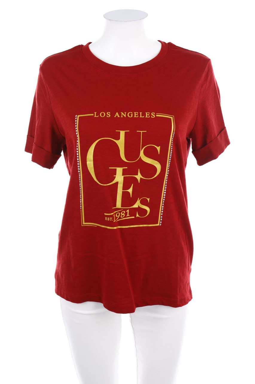 GUESS - Kurzarm-Shirt mit Logo-Print - L