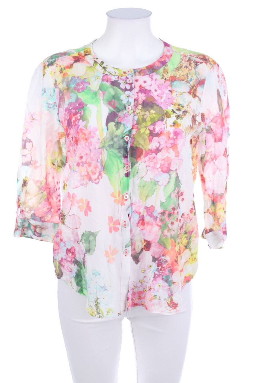 eterna - Bluse mit Blumen-Print - D 38