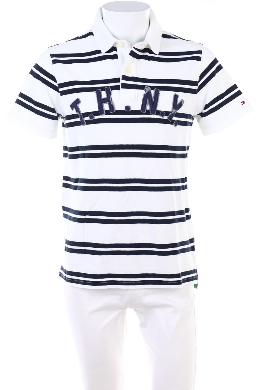 TOMMY HILFIGER - Poloshirt mit Streifen mit Logo-Stickerei - L