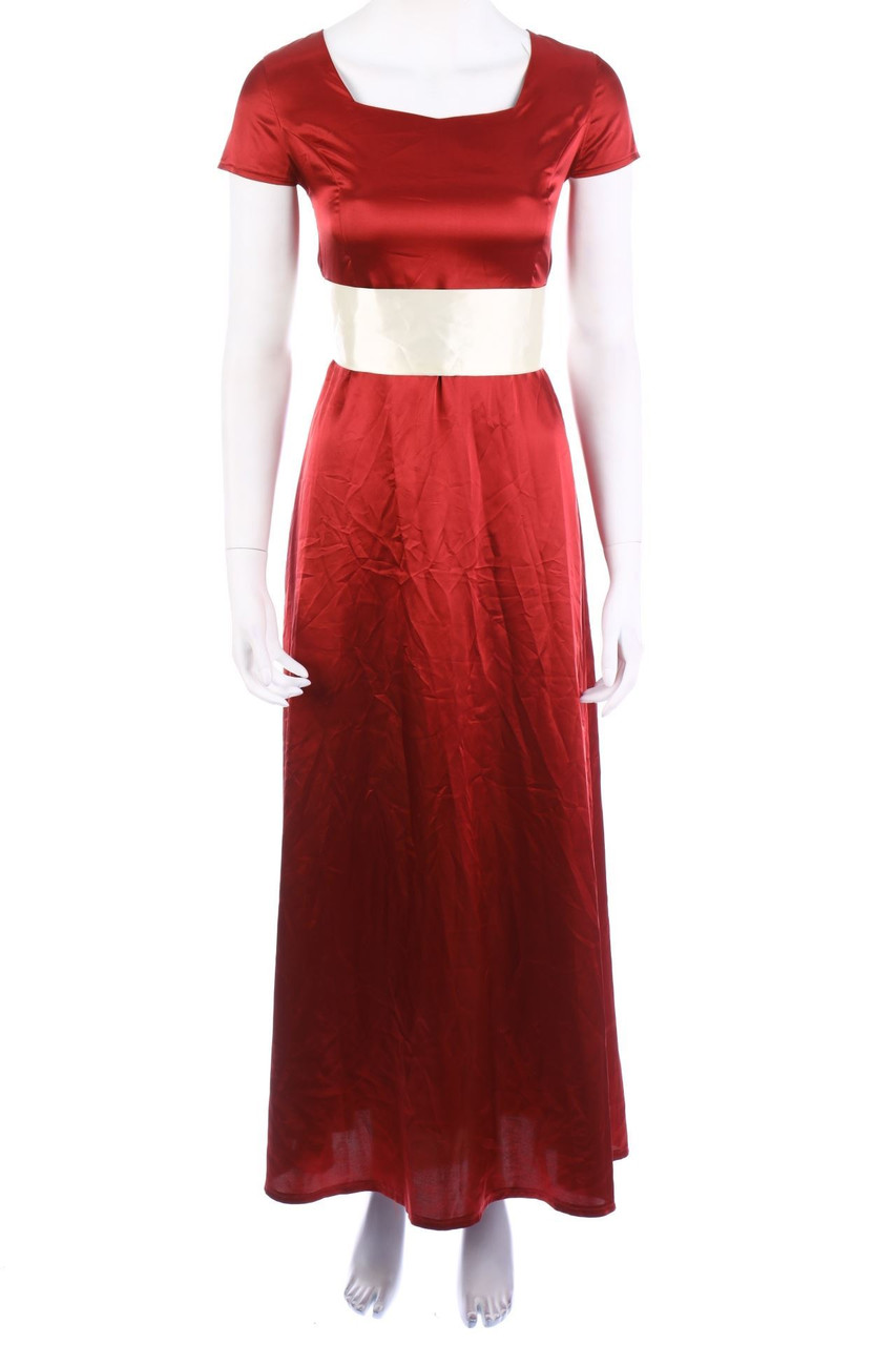 Ohne Label - Satin-Maxi-Abendkleid - XS