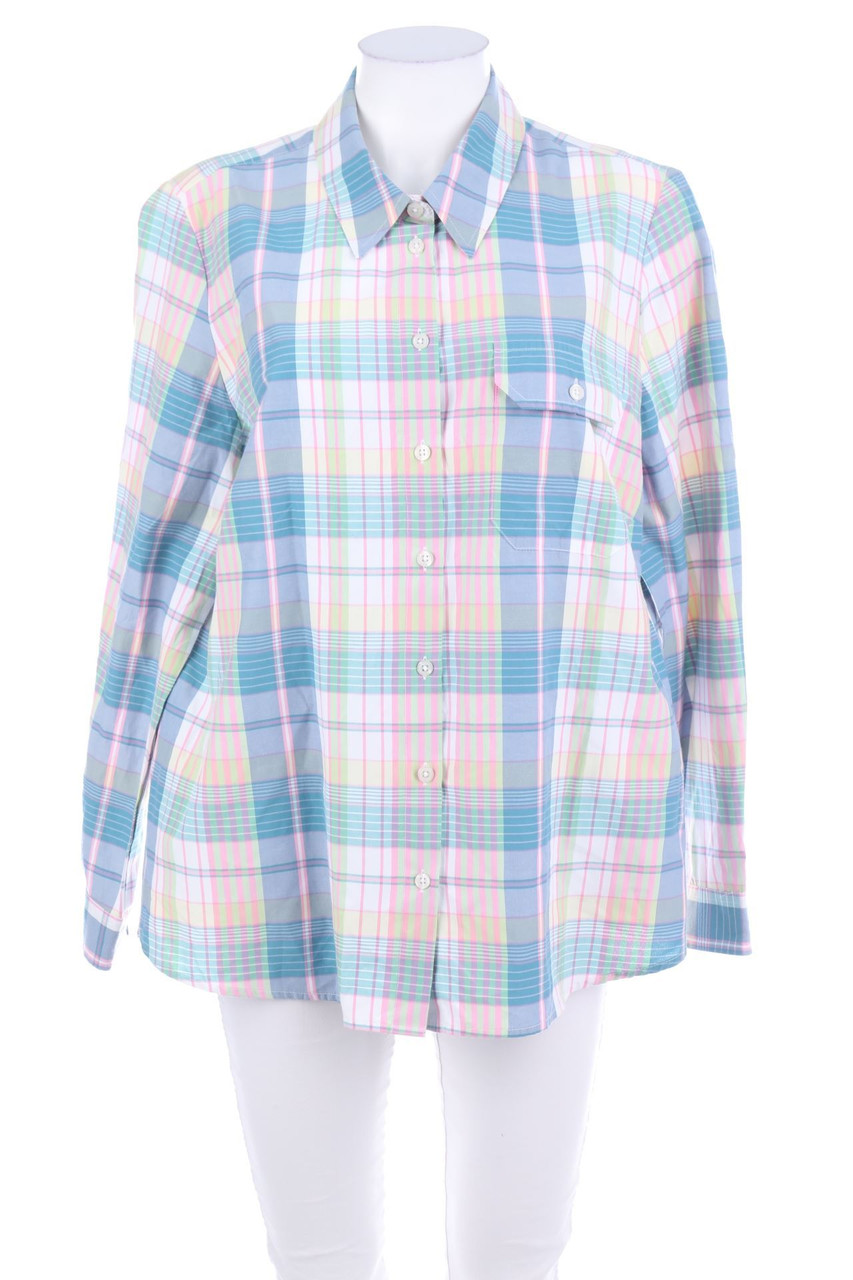 Ohne Label - Hemd-Bluse mit Karo-Muster - D 46