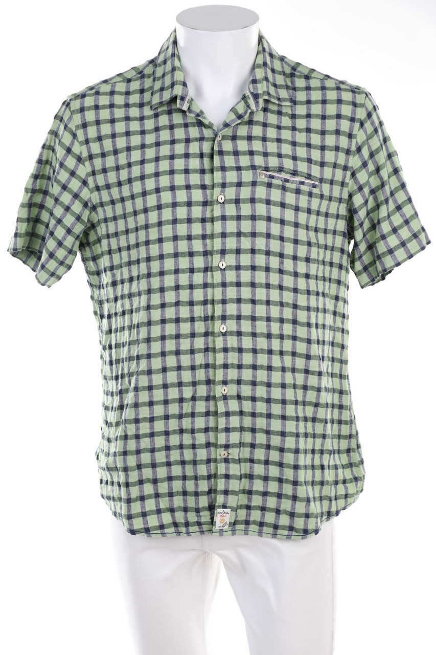 pierre cardin - Kurzarm-Hemd mit Karo-Muster - L