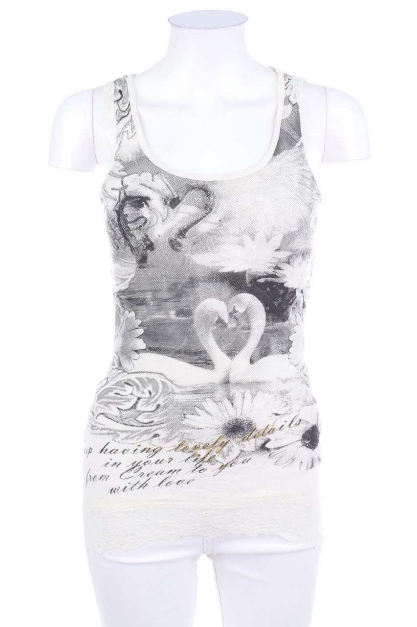 Cream - Tanktop mit Print - XS