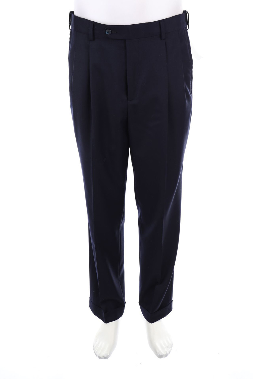 ROUNDTREE & YORKE - Bundfaltenhose aus Wolle - W34