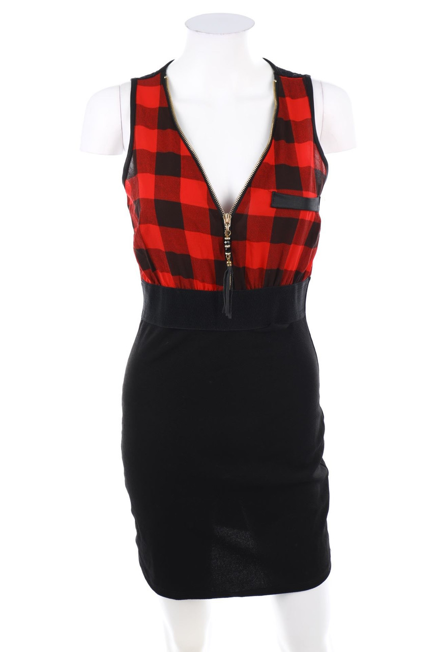 JT exclusive by colloseum - Karo-Kleid mit Spitze - S