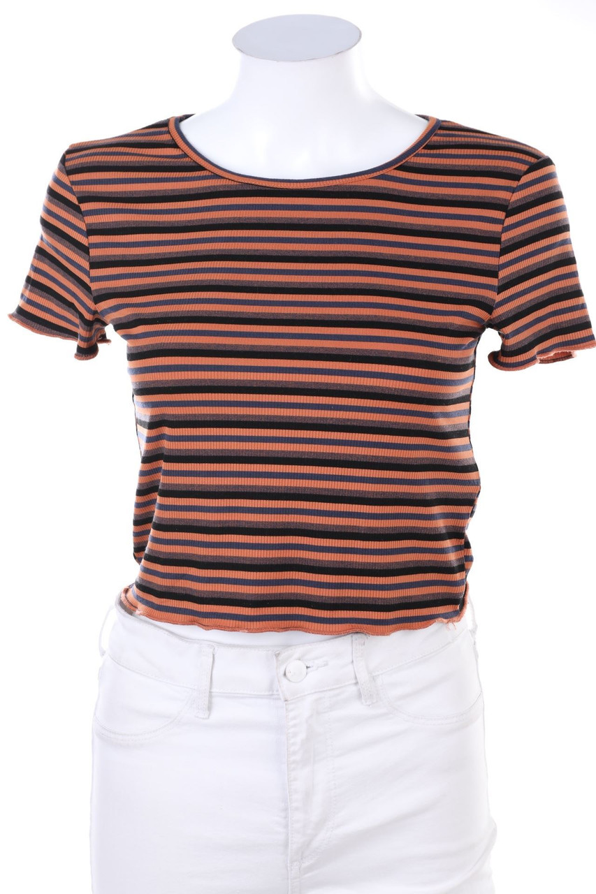 Misska - Cropped-Shirt mit Streifen - M