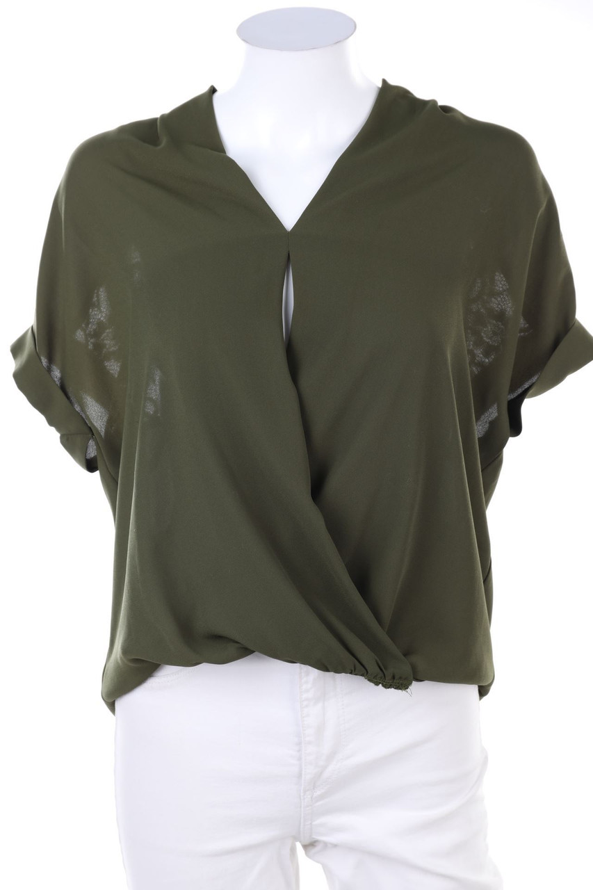 Miss Selfridge - Kurzarm-Bluse mit Spitzen-Einsatz - D 36