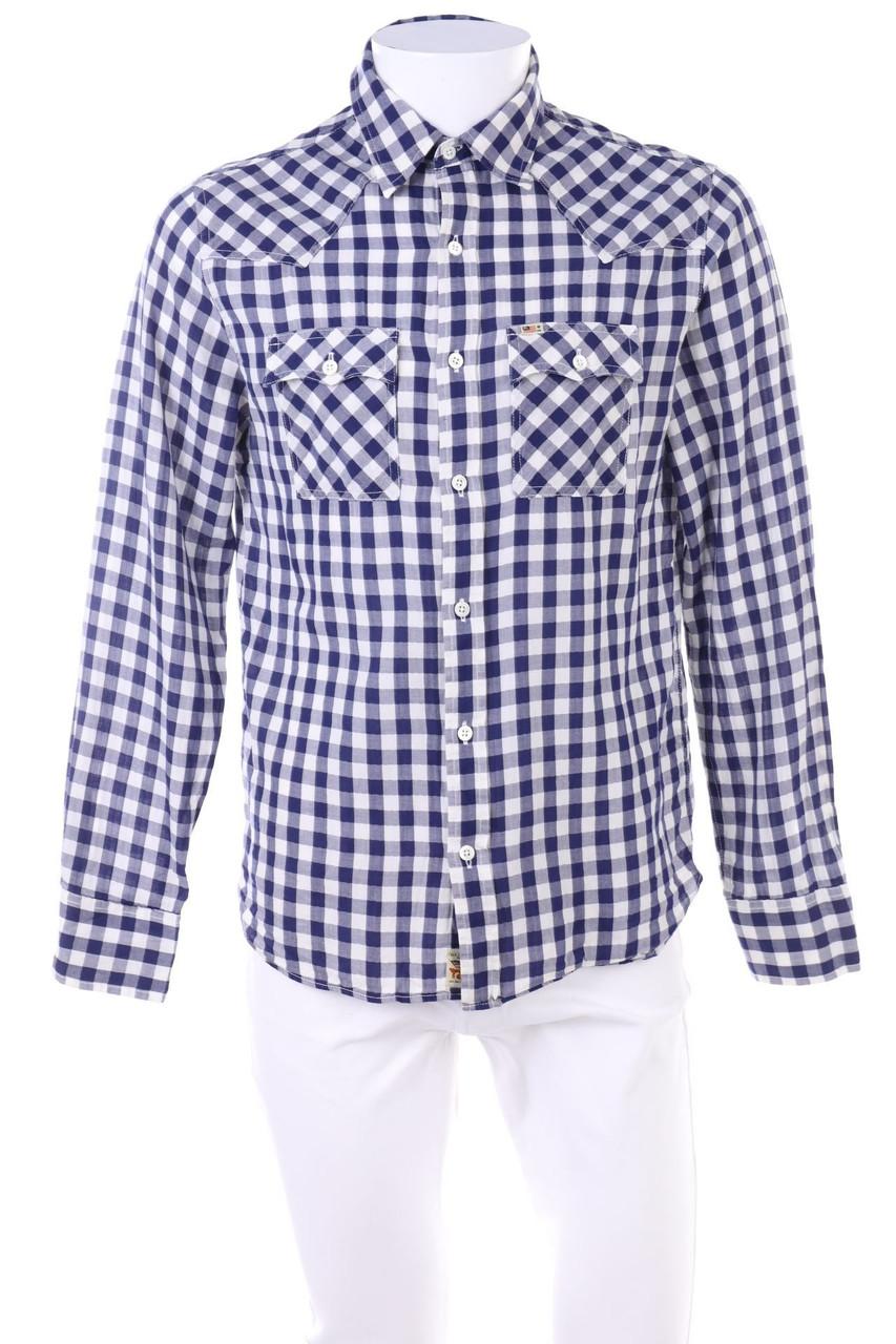 POLO JEANS COMPANY - kariertes Hemd aus Baumwolle mit aufgesetzten Taschen - M