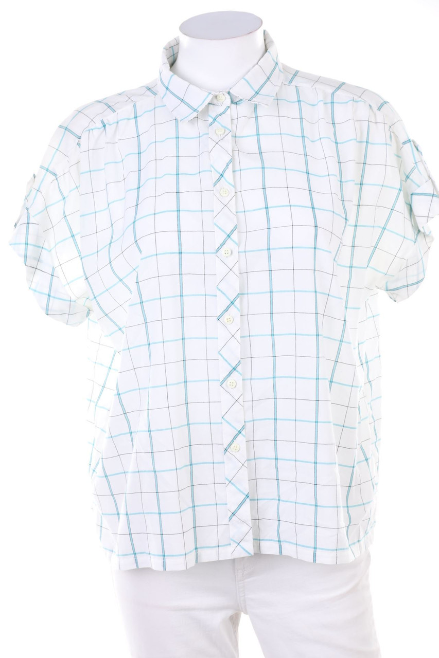 C&A - Vintage-Hemd-Bluse mit kurzem Ärmel - D 44