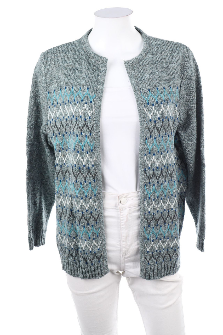 VINTAGE - Cardigan aus Schurwoll-Mix mit Seide - D 44