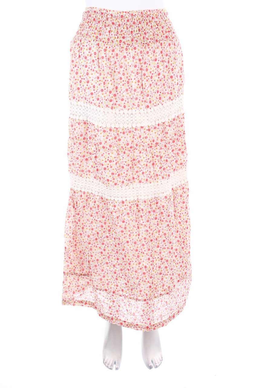 blue motion - Midirock mit Blumen-Print - D 36-38