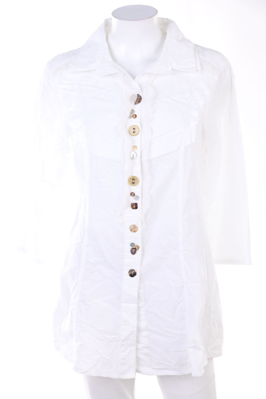 Bottega - Bluse mit Schmuck-Knöpfen - M