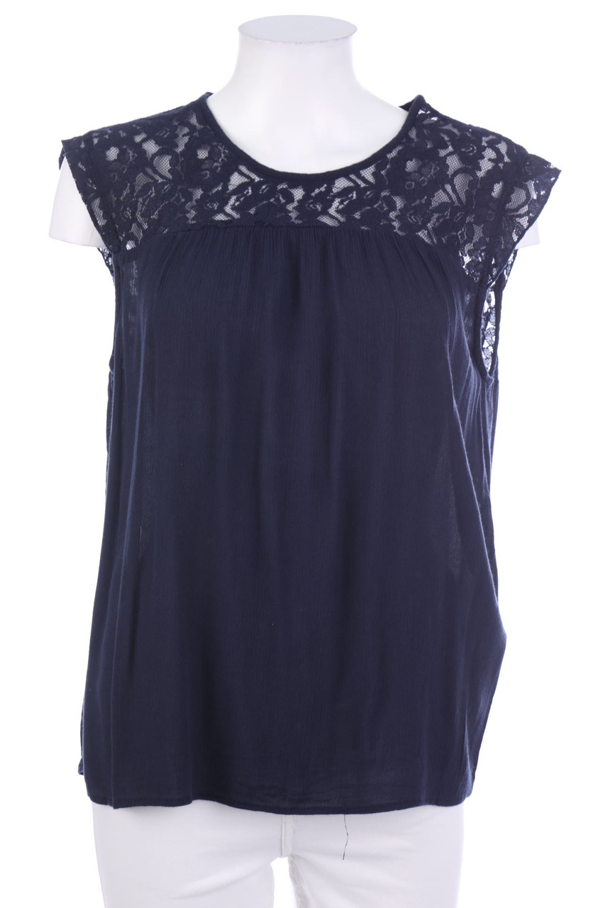 ONLY - Blusentop mit Spitzen-Einsatz - L