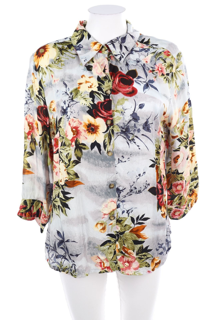 helline - Satin-Bluse mit Print - D 42