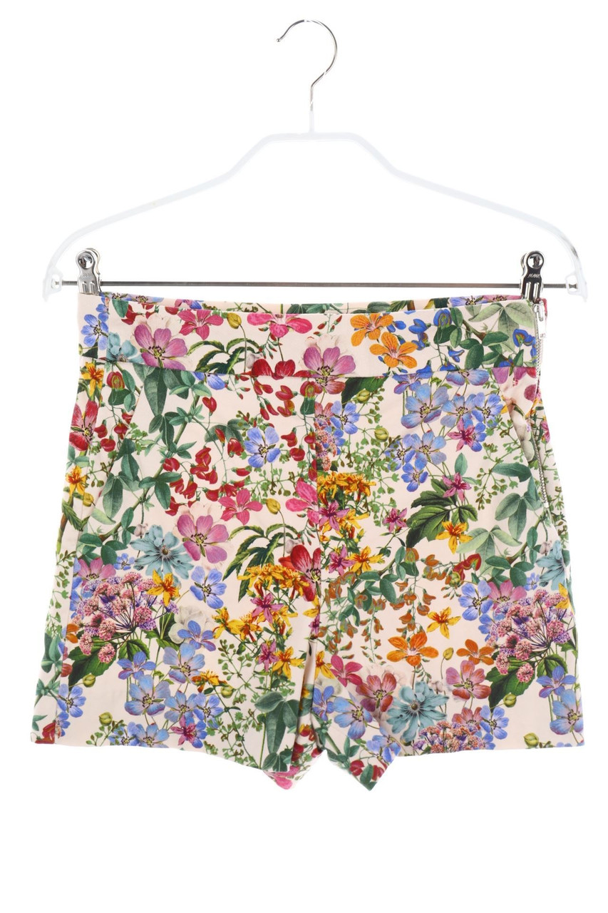 ZARA - High Waist-Shorts mit Blumen-Print - XS