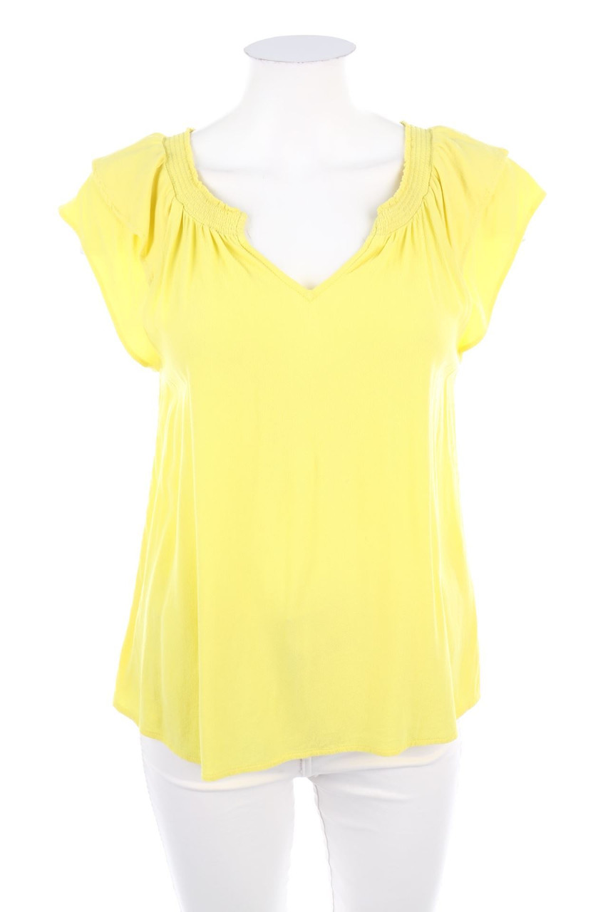 s.Oliver - Kurzarm-Bluse mit Smok-Details - D 32