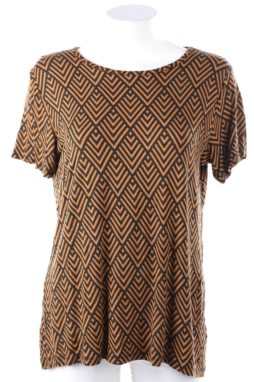 AMISU - Kurzarm-Shirt mit Muster - S