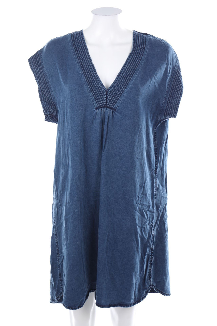 Ohne Label - Shift-Kleid in Denim-Optik - D 42