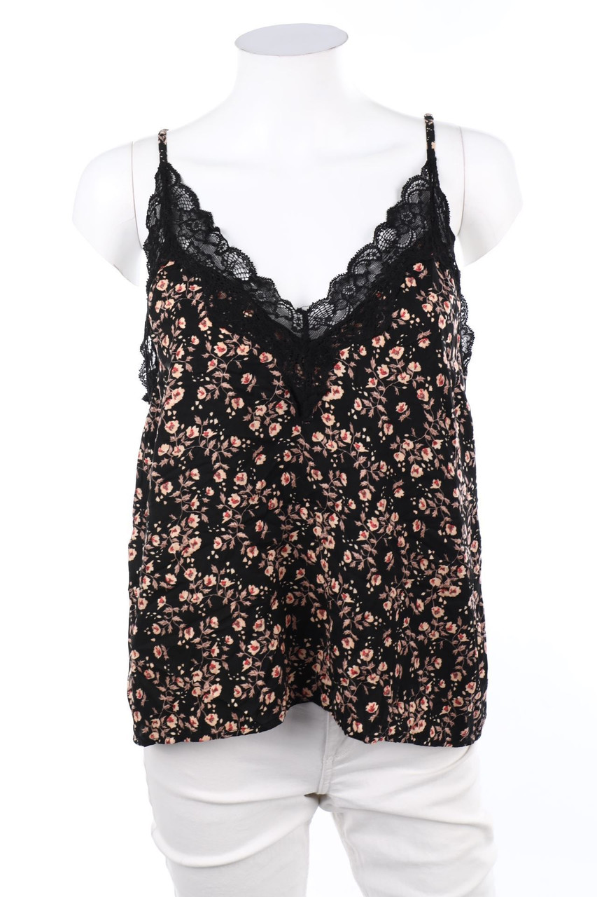 H&M - Blusentop mit Blumen-Print - M