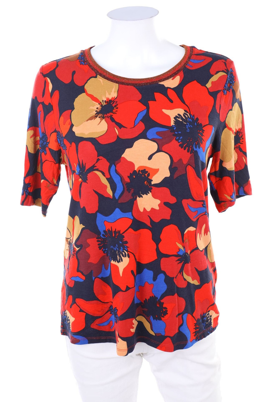Betty Barclay - Kurzarm-Shirt mit Blumen-Print - M
