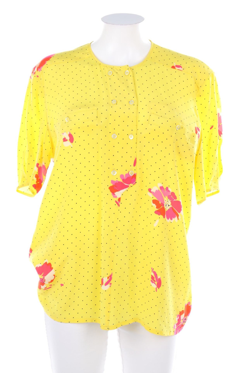 ESCADA MARGARETHA LEY - Vintage-Kurzarm-Bluse mit Blumen-Print - D 38