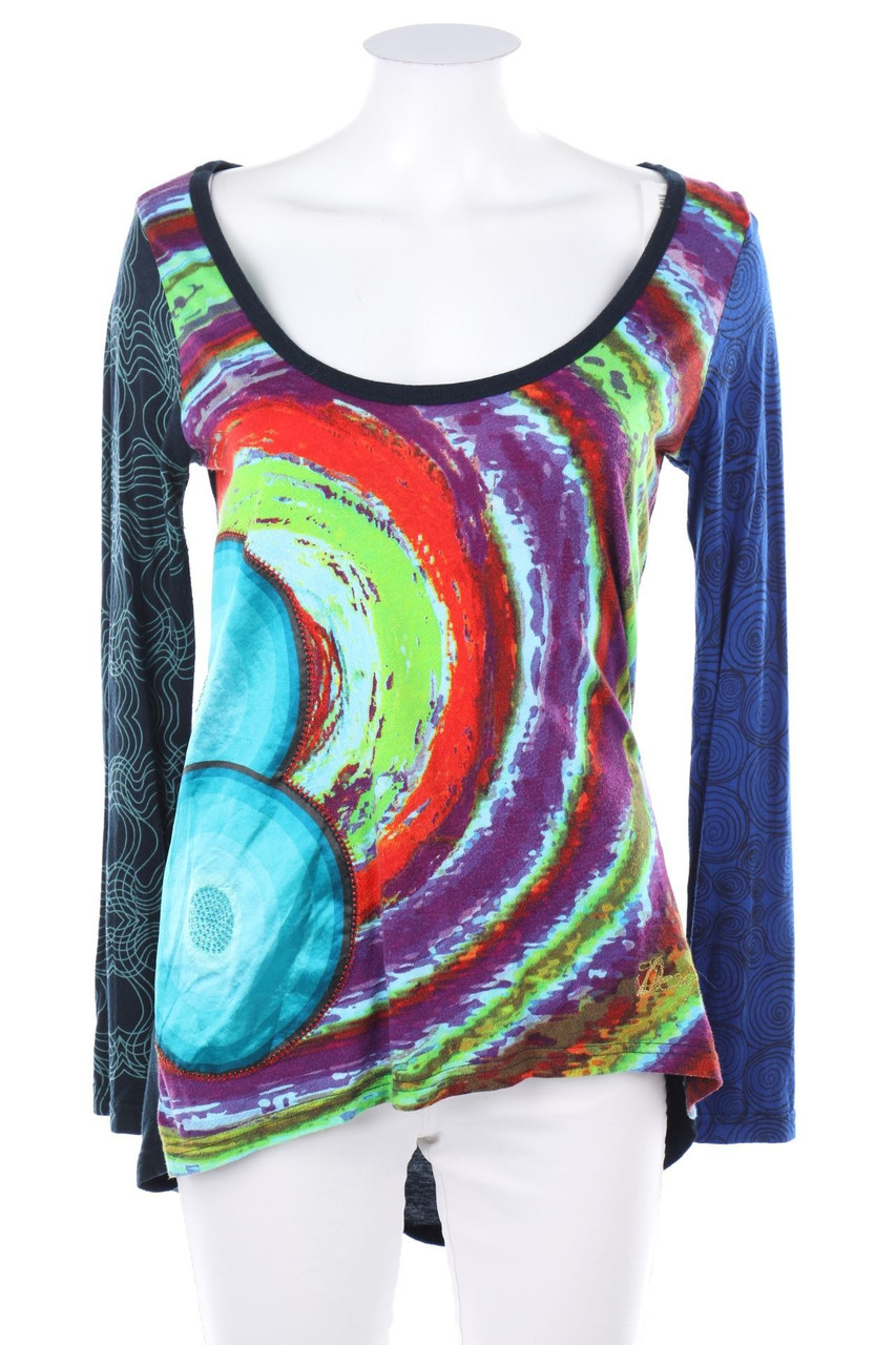 Desigual - Longsleeve-Shirt mit Print - L