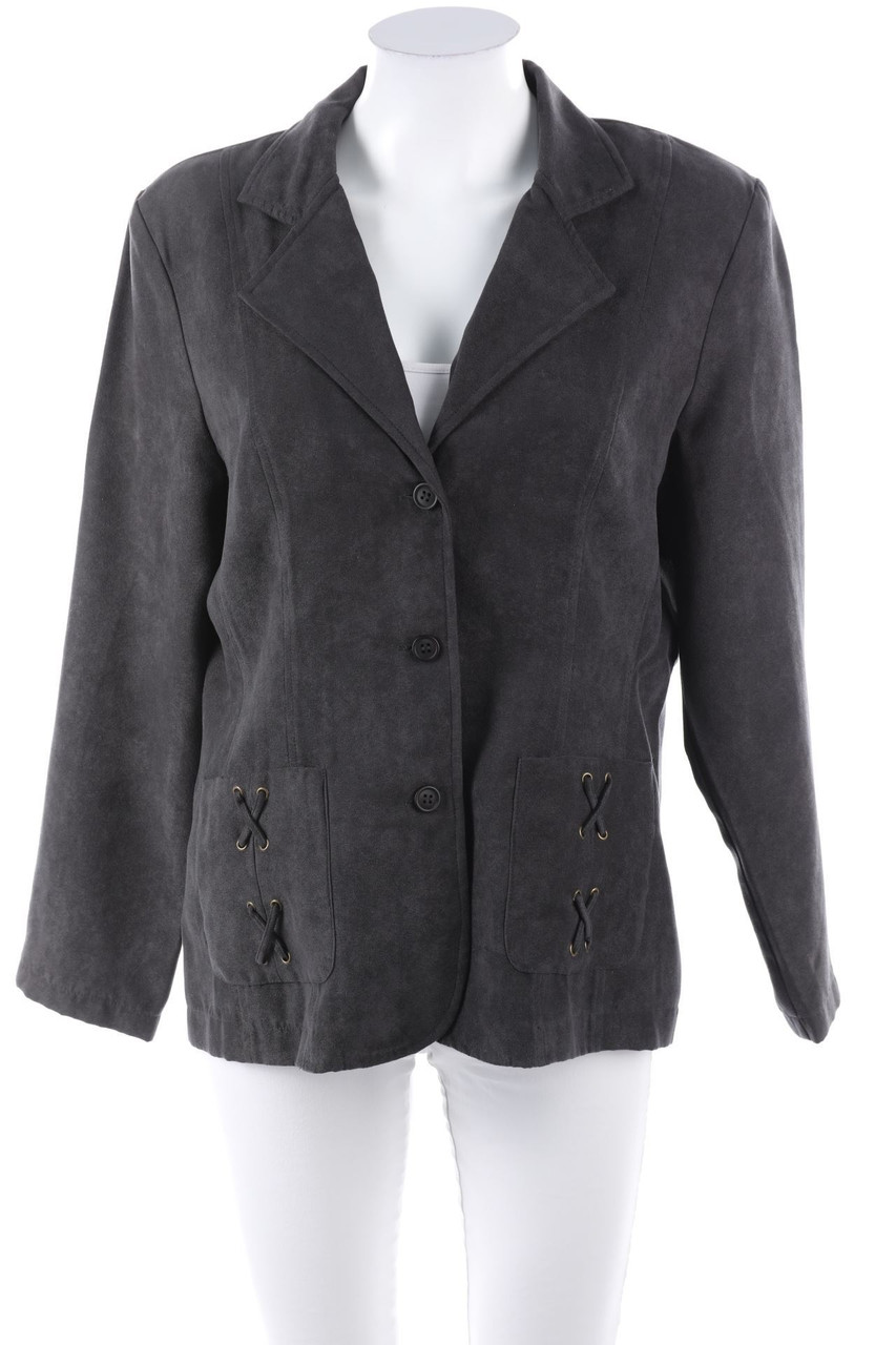 MARCO GIORDANI - Faux Leather-Blazer mit Schnürung - D 40