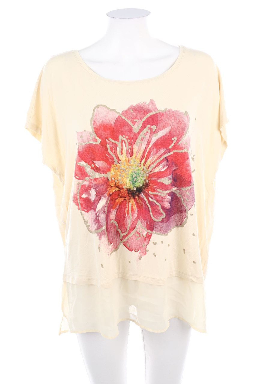 steilmann - Batwing-Shirt im Layer Look mit Blumen-Print - D 48