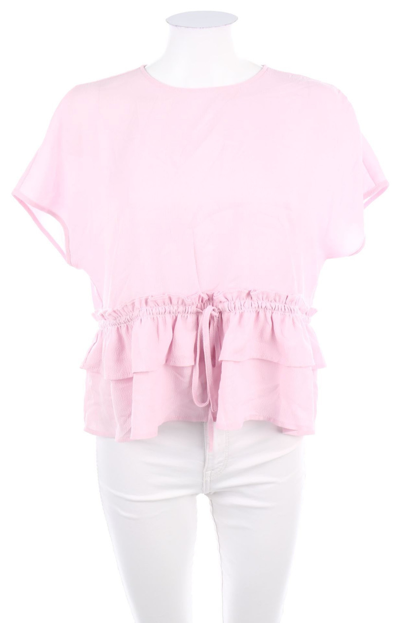 MOHITO - Kurzarm-Bluse mit Volants - D 36