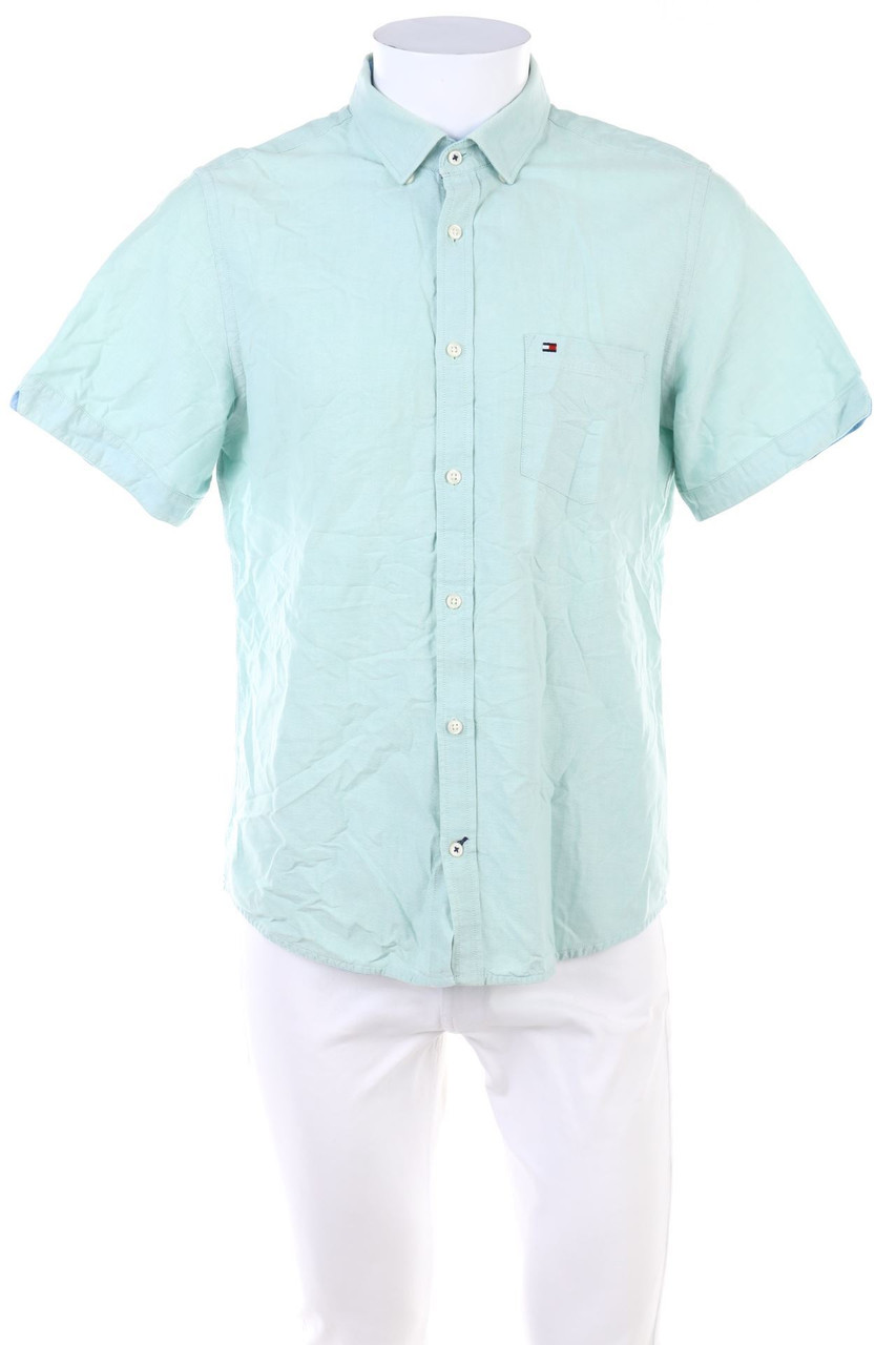 TOMMY HILFIGER - Kurzarm-Hemd mit Button-down-Kragen aus Baumwolle - L