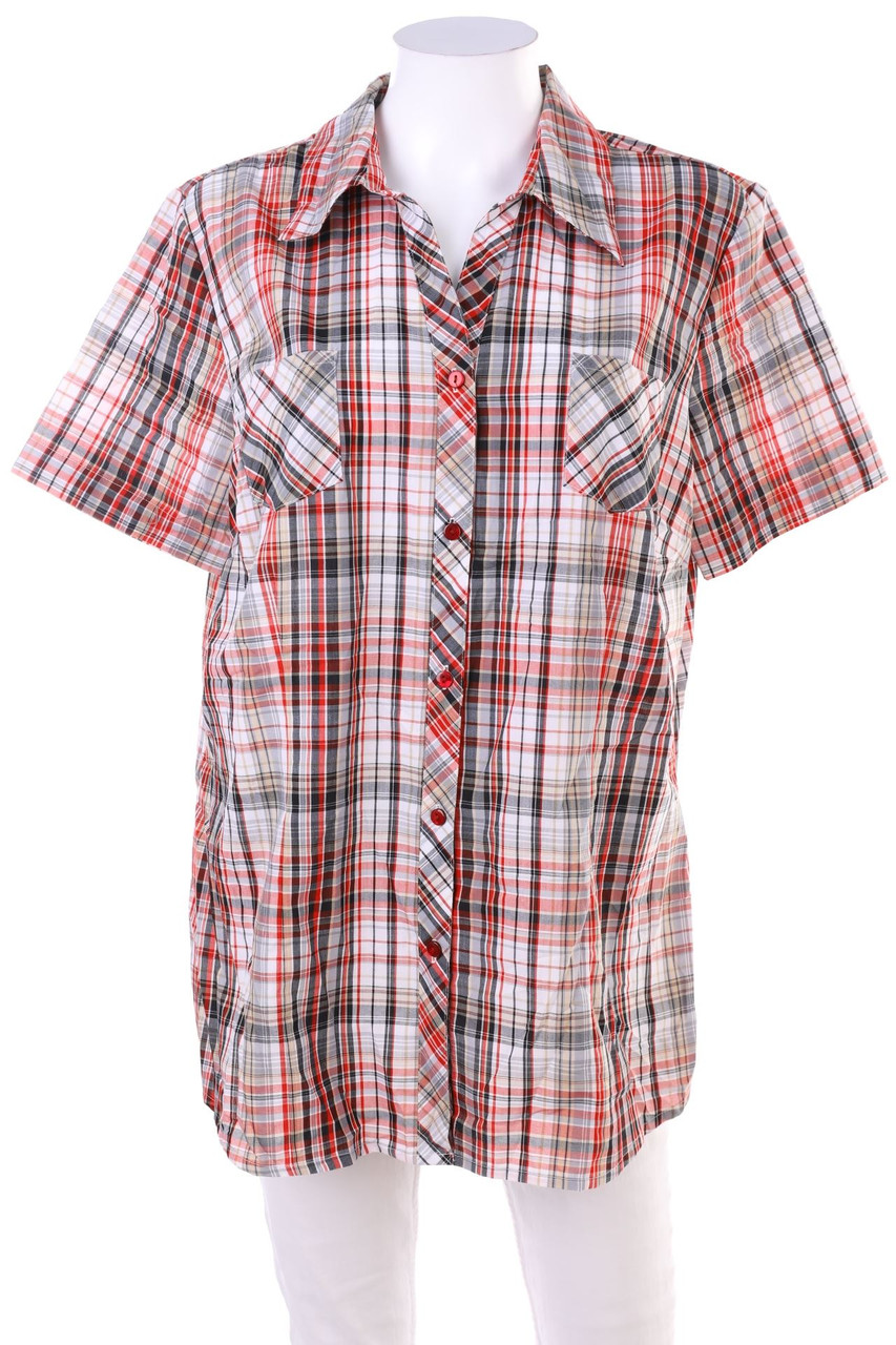 Ohne Label - Hemd-Bluse mit kurzem Ärmel - XXL