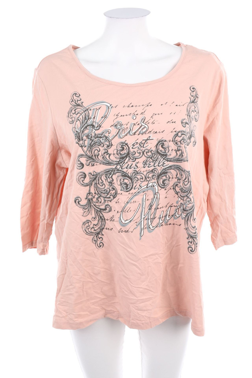 Ohne Label - 3/4-Arm-Shirt mit Print - D 48