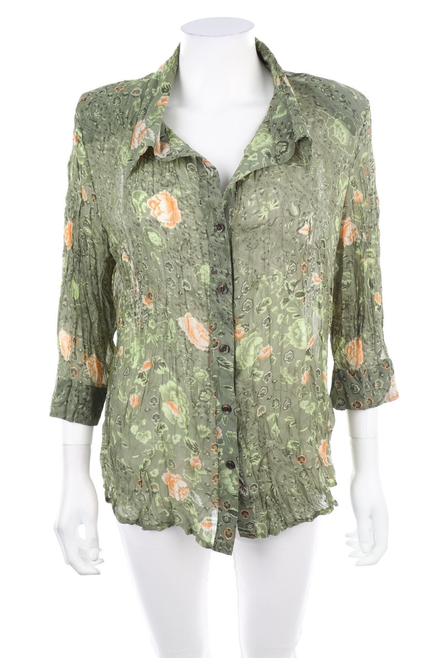 ONE TOUCH - Print-Hemd-Bluse mit 3/4-Ärmel - D 44