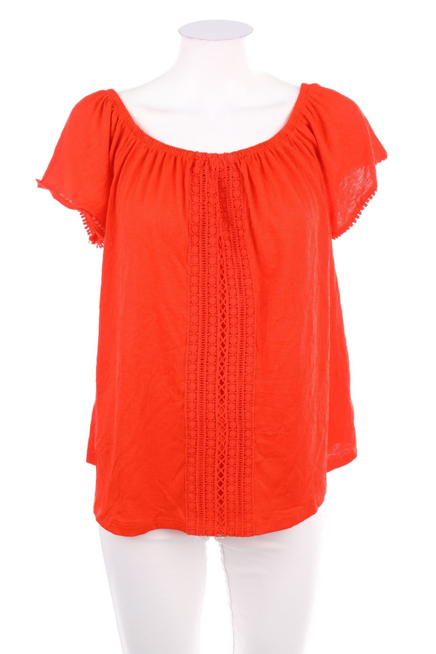 Ohne Label - Bluse mit Spitze - L