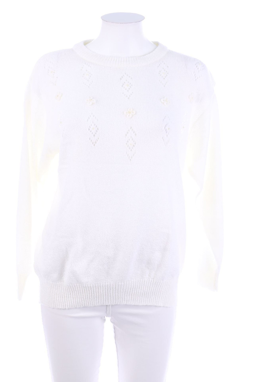VINTAGE - Strick-Pullover mit Applikationen - M