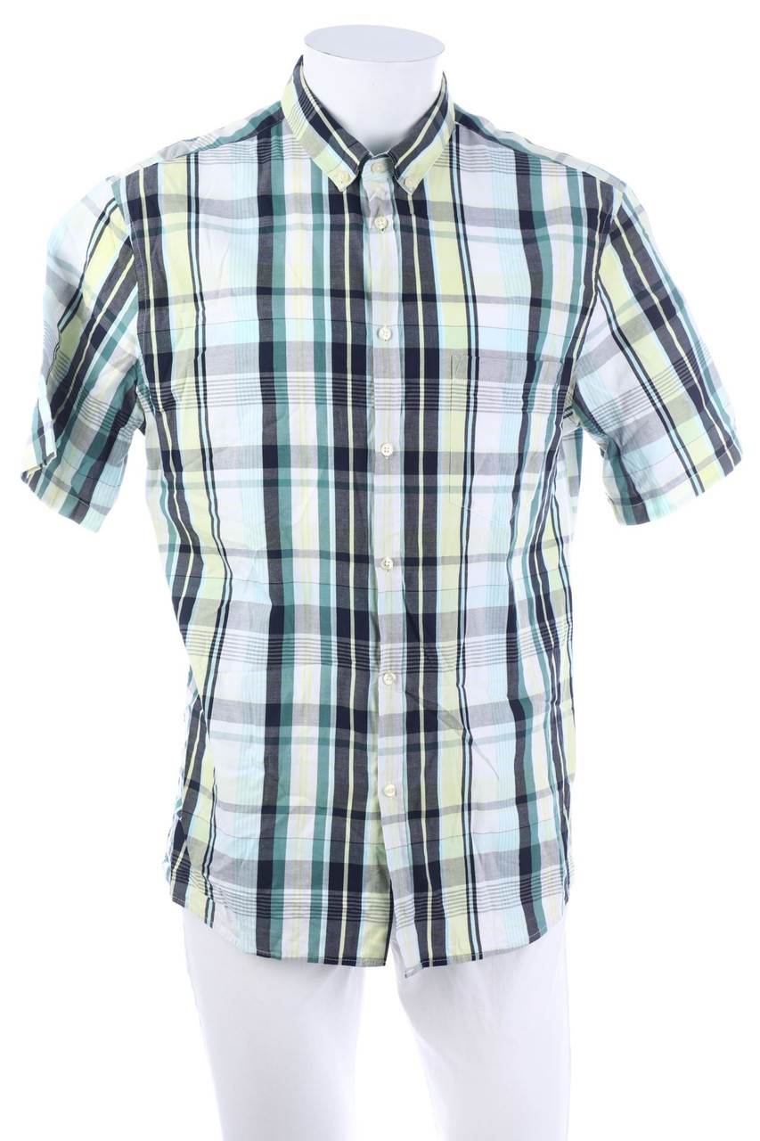 H&M - Kurzarm-Hemd mit Karo-Muster - L