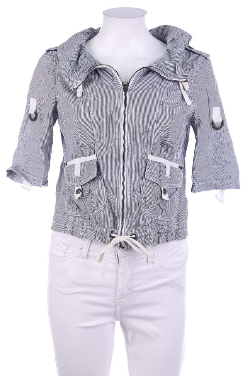 Miss Etam - Kurzarm-Jacke mit Streifen - D 36