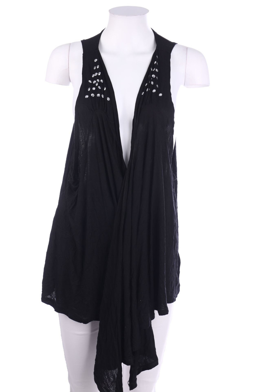 okay - Jersey-Cardigan mit Nieten - XL