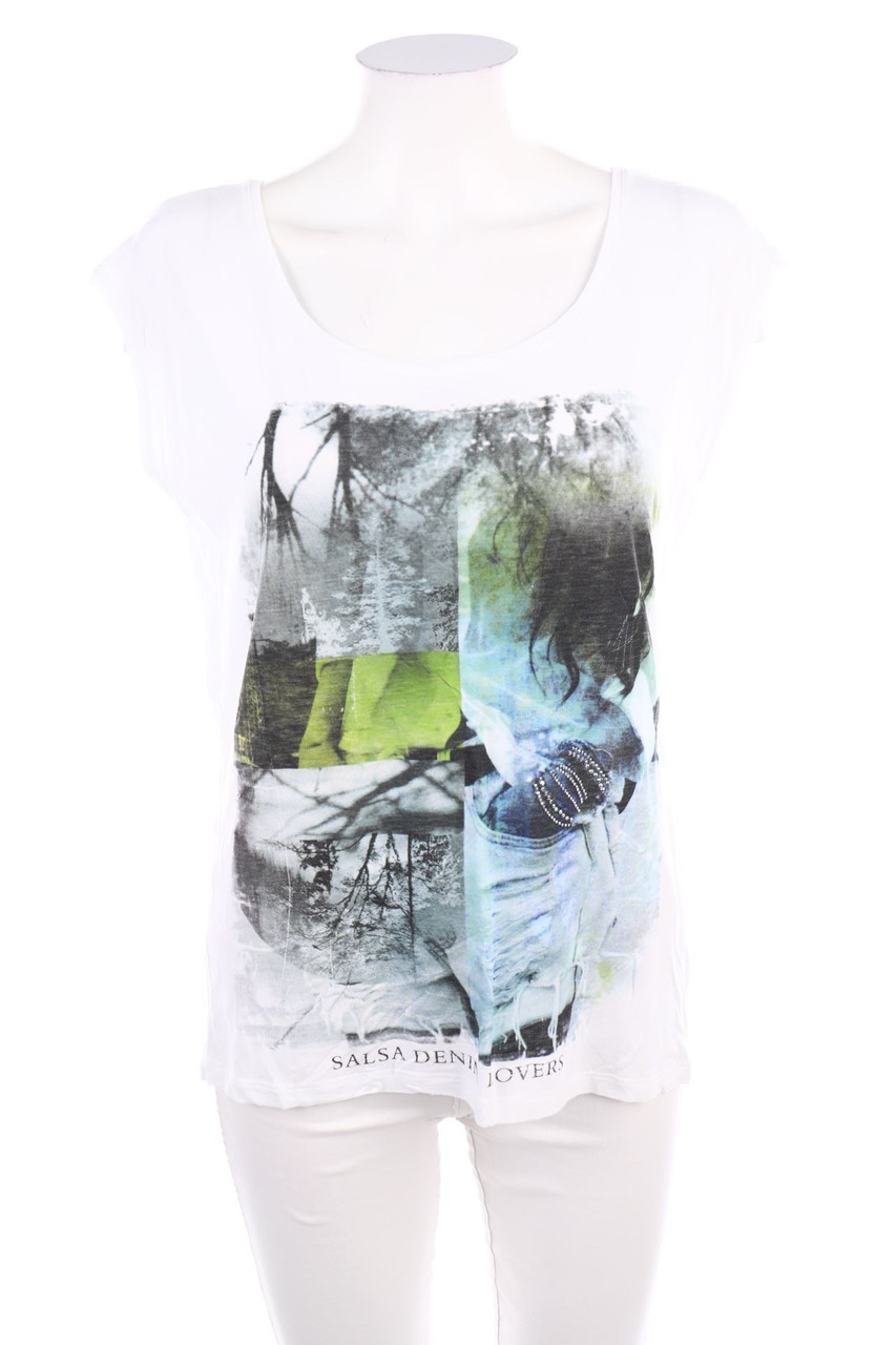 Salsa - Kurzarm-Shirt mit Print - M