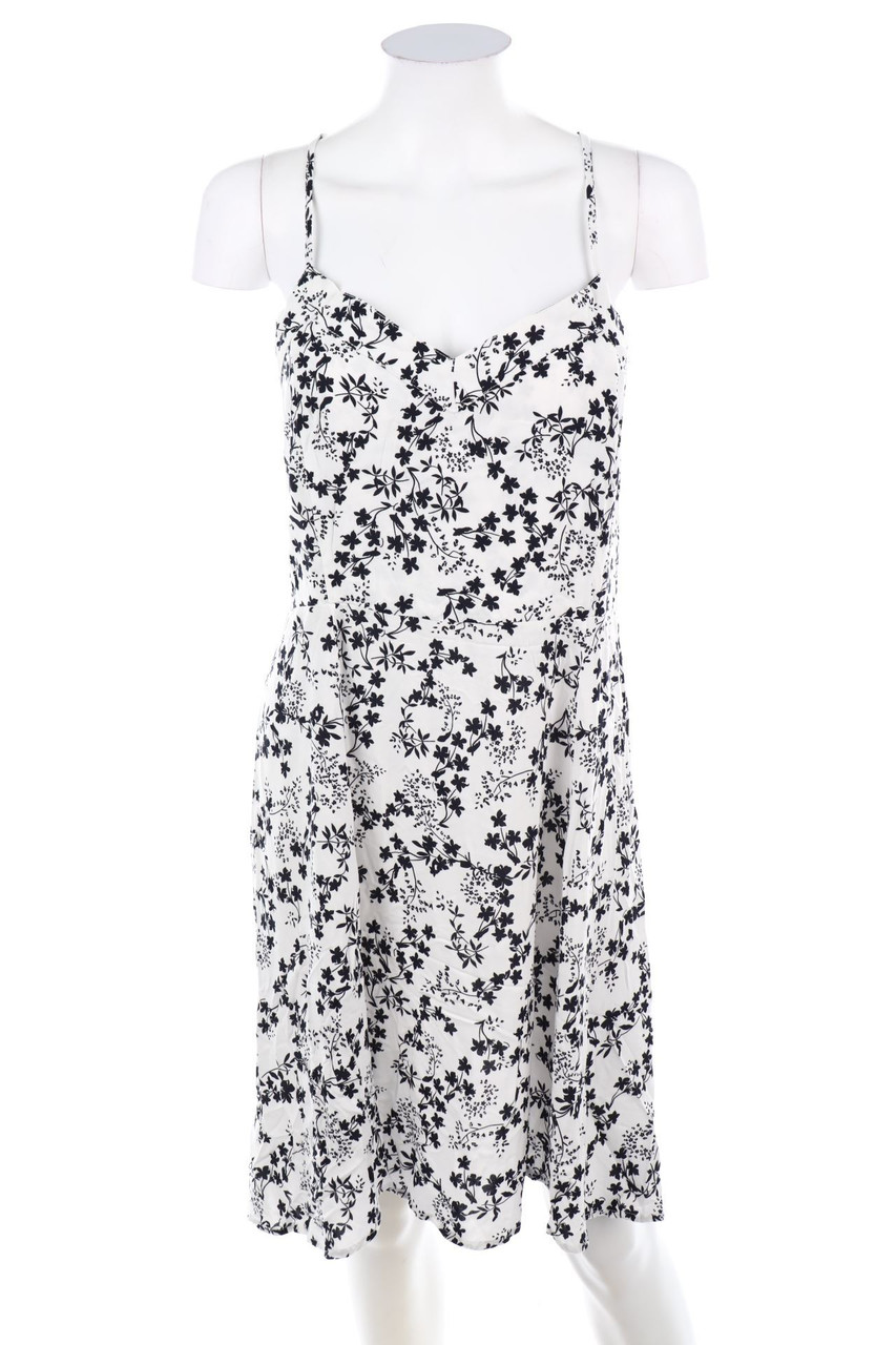 Ohne Label - Kleid mit Blumen-Print - M