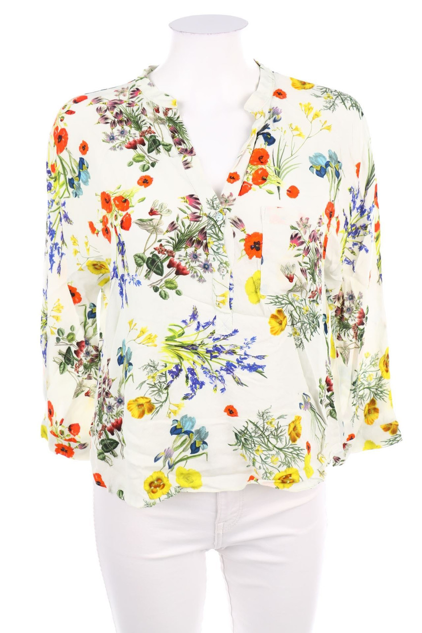 Ohne Label - Bluse mit Blumen-Print - D 36-38